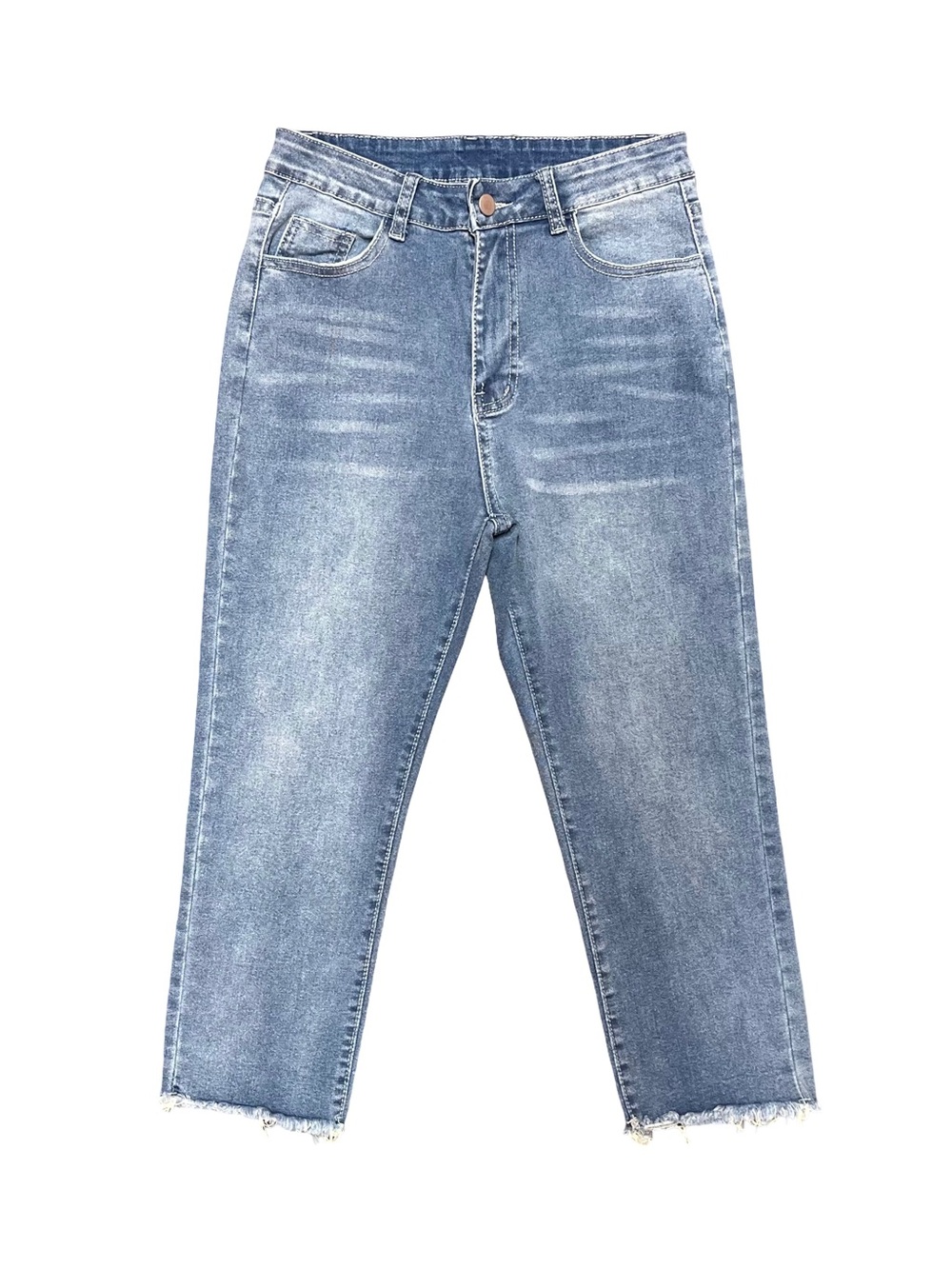 Equity Estate Cropped Straight Leg Jeans Women’s Light Wash Denim Size M W26 L19